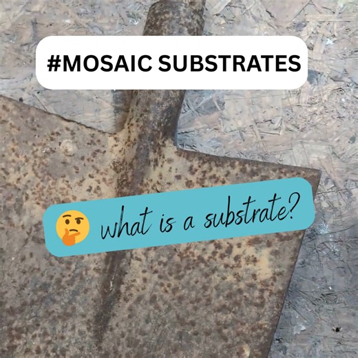 Mosaic Substrates. What is a SUBSTRATE ? A substrate is a term used in mosaic-making for the base or board that we place our mosaic design onto. It could be wood, concrete, tile-backer board, metal or even plastic....but ......not all make suitable substrates, especially if you are making a project that will go outdoors. Some may warp, flex, absorb moisture or break down over time, so it's important to understand what will make a good substrate 👍 and what won't ❌ I'll be covering substrate choi