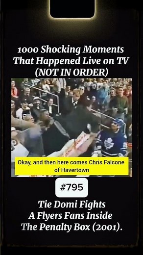 Tie Domi Fights A Flyers Fans Inside The Penalty Box (2001). #story