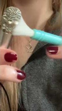 ASMR Mini Mic Brushing🤍 #asmr #relax #triggersforsleep #sleepsounds #asmrsounds
