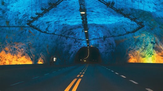 This tunnel is so long it takes 20 minutes to drive through