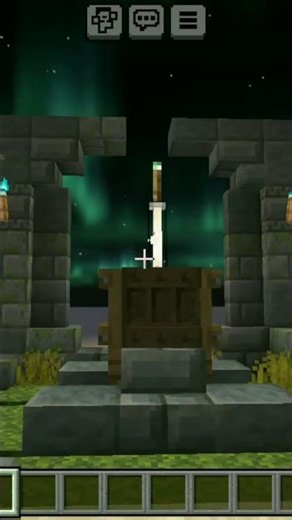 Minecraft Sword on a stone | Floating wizard staff