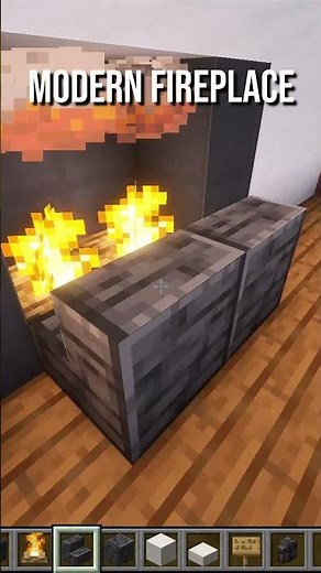 Modern Fireplace Tutorial #minecraft #minecraftshorts #minecraftguide #minecrafthowto #gaming