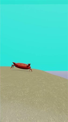 Crab and Beach | 🦀 🏖️ 🌊 | Blender Animation
