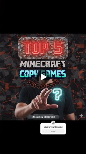 🔥top 5 best Minecraft copy games🥵 multiplayer#Minecraft #shots❤