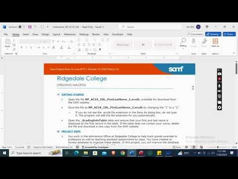New Perspectives Access 2019 | Module 10: SAM Project 1b Ridgedale College #newperspectives