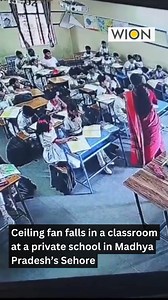 38K views · 136 reactions | A ceiling fan fell during class at a private school in Madhya Pradesh's Sehore, injuring a student . . . . #MadhyaPradesh #Sehore #Classroom | WION | Facebook
