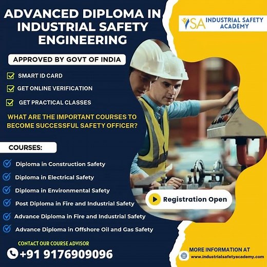 Advanced Diploma In Industrial Safety Engineering Course in Tamil Nadu - Industrial Safety Academy
