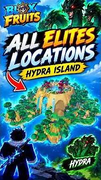 ALL ELITE HUNTER LOCATIONS ON HYDRA ISLAND! 😱⚔️ | Blox Fruits #shorts #bloxfruits
