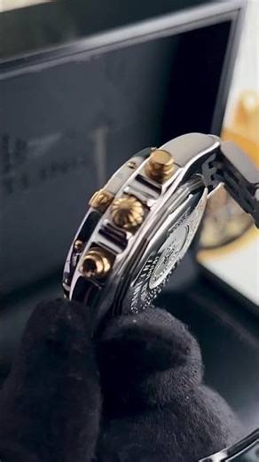 BREITLING CHRONOMAT COCKPIT TWOTONE YELLOWGOLD MOP DIAL DIAMOND BEZEL (2011)