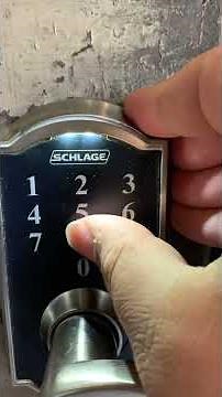 schlage fe695 code change remove or creat a new code