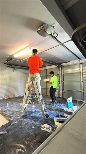 Garage Ceiling Water Damage Repair | Full Plaster Fix & Paint (Before & After) #plasterrepair #water