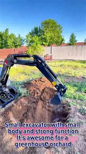 Although small, this mini excavator is very capable; it can handle digging trenches and leveling