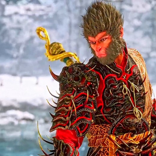 monkey kings fights ice dragon in frozen lake in black myth wukong | Ritz Play