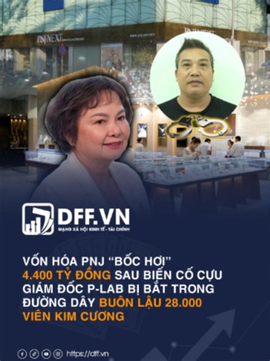 Chốt phiên hôm nay, cổ phiếu PNJ của CTCP Vàng bạc Đá quý Phú Nhuận tiếp tục giảm sàn rơi xuống mức 54.600 đồng/cp, vùng giá thấp nhất trong vòng 1 năm trở lại đây. #dffvn #PNJ #PNJLAB #buônkimcươnglậu #ĐặngNgọcThảo #P-Lab