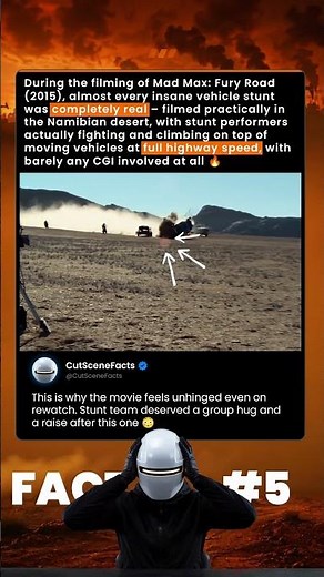 On the set of Mad Max: Fury Road (2015), Nearly every crazy vehicle stunt was completely real 🔥