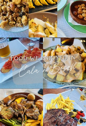 Where we ate on Cala’n Bosch marina, Menorca 🍴✨ 🥟La Fontana — Tapas with a twist! curry chicken gyozas, croquettes, bacon & cheese fries… tasty but a little pricey. Poke bowls & pizzas looked amazing too! 🥘Mr Jaume — Delicious paella, mixed grill & Menorcan beef (can’t remember the name!). Food was fab, service was a little slow though. 🐟 La Pascana — Great lunch stop! We shared pizza, tuna salad & tapas. Would happily go back. 🍗 Noray — Loved the atmosphere and food here! Pork chops, roast