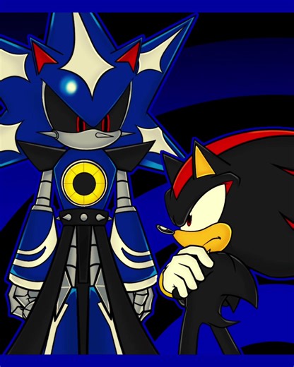 shadow why you lookin’ all sad bud #shadowthehedgehog #neometalsonic #tweening #xwevis #fyp