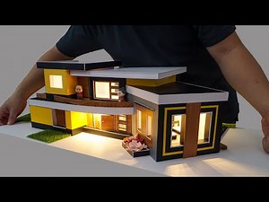 Making Simple Miniature House Models out of Cardboard and Cement - Making models - Miniature life