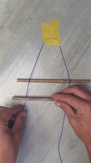 How to Make a Rope and Wood Ladder Step by Step 🪢🪵 #goviralvideo #fyp #viral_video