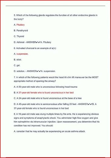 #learnexams Emt Midterm Exam Actual Exam Questions And Correct Detailed video