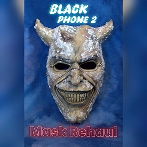 Black Phone 2 Grabber Mask Repaint, Snow Effects and Leather Straps / Mask NOT Included / - Etsy