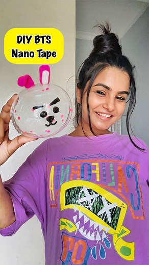 Your BTS bias ? 💜 . . . #crafteraditi #nanotape #viraltape #handmade #btscraft #bts #diy #artwork #satisfyingvideos #funnyreels | Crafter Aditi