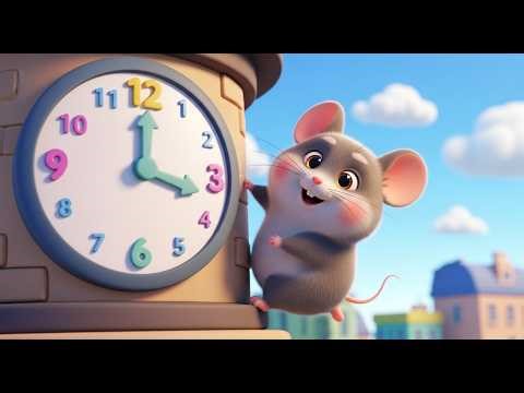 The Clever Mouse 🐭 Tries to Beat the Clock Tower Time 🕰️ | Fun Adventure for Toddlers & Kids