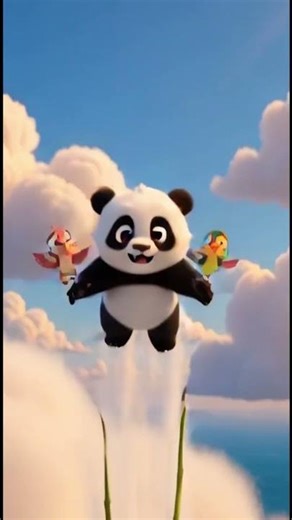 Hungry Panda vs Bamboo 😂 | Funniest Panda Short | #cartoon #pandastory #funny #comedy #cute