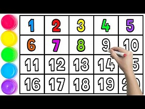 123 Counting Numbers | 1234 Numbers Names | How to Write & Read 1234 1 to 20 Easy for Beginners.