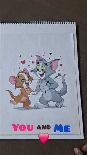 Tom &Jerry cartoon drawing #tom&jerry #cartoon #drawing #shorts