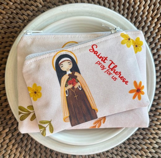 Saint Therese of Lisieux Handmade Rosary - Prayer Pouch - Etsy