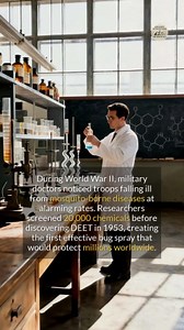 How many different chemicals did scientists test before discovering the formula for bug spray? #historyfacts #didyouknow #survival | Ancient Civilizations and Archaeology