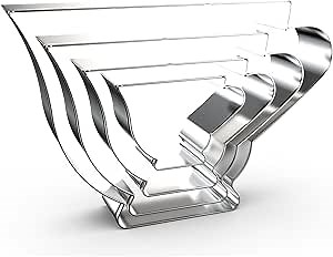 Teacup Cookie Cutter Set - 5", 4", 3", 2" - 4 Piece - Stainless Steel