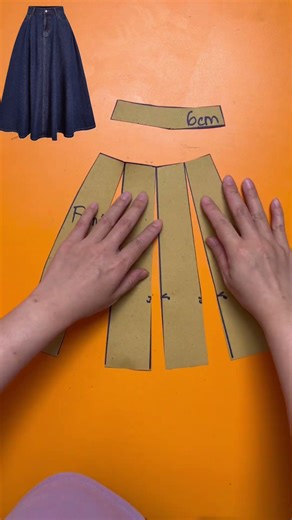 How to Draft a Flared Denim Skirt Pattern ✨ #diy #sewing #sewingtutorial #pattern