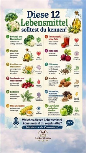 12 Healthy Foods You Should Know About Every Day! 🥦🍏