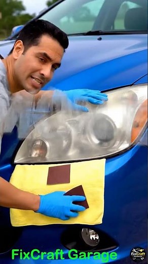 Headlight Restoration DIY 😱 Foggy to Clear in Minutes #carrepair #Shorts #carhacks #cheapcarfix