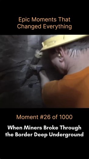 Epic Moments That Changed Everything on Instagram: "Far below the border, the world looks very different. There are no passport checkpoints, no fences, no flags. Only rock, steel supports and a narrow tunnel that seems to go on forever. On one side, a team of miners speaks one language. On the other side, another team speaks a different one. Both groups are chasing the same invisible point in the middle of the earth.[wikipedia +1] For months, engineers on the surface checked calculations again a