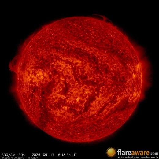 17 Sep - 18 Sep: 24 Hour Solar Activity (Earth Facing; Solar Storm, Sunspot, Solar Flare, CME)