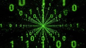 Download Binary Code Data Tunnel - Digital Matrix Effect 4k animation for free