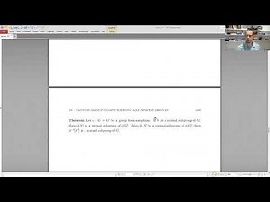 Abstract Algebra: Factor Groups Computations- Simple Group Definition and Theorems
