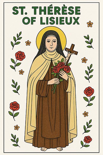 St. Thérèse of Lisieux Coloring Page: Catholic Saint Art (digital Download) - Etsy