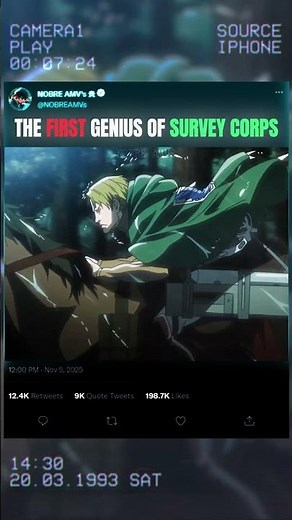 THE FIRST GENIUS OF SURVEY CORPS #attackontitan #aot #viral #edit