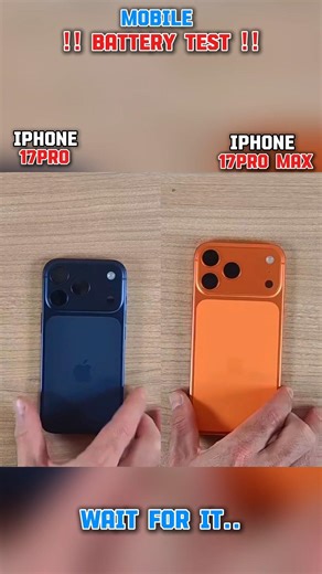 ⚡☠️ IPHONE 17PRO VS IPHONE 17PRO MAX BATTERY TEST!!