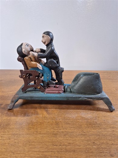 Vintage Cast Iron Dentist Mechanical Bank (reproduction of J & E Steven's Co. -late 1800's) - Etsy