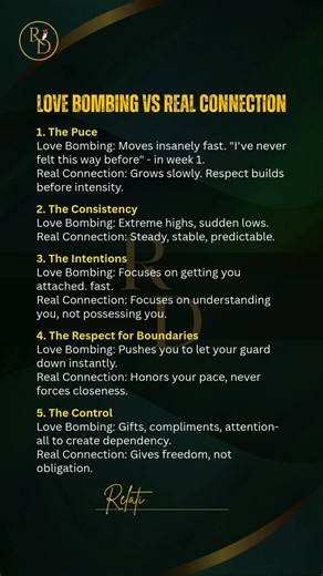 48K views · 100 reactions | LOVE BOMBING VS REAL CONNECTION | Relationship guide | Facebook