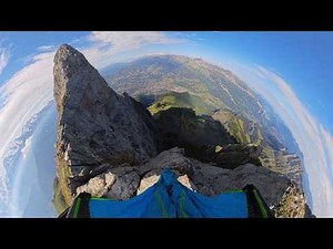 Wingsuit flying above peaks and valleys | Immersive 360 VR