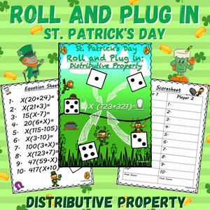 St. Patrick's Day Distributive Property Activity: 4th, 5th, and 6th Grade Math