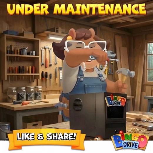 🔧 Daubers, scheduled maintenance is happening today! 🔧 To keep your games running smoothly, please keep an eye on the countdown timer and make sure to finish your rounds before it begins to avoid any interruptions. ⏳ Thank you for your understanding, and we’ll be back to daubing fun very soon! 💙 | Bingo Drive