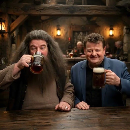 Forever young Hagrid and Dumbledore