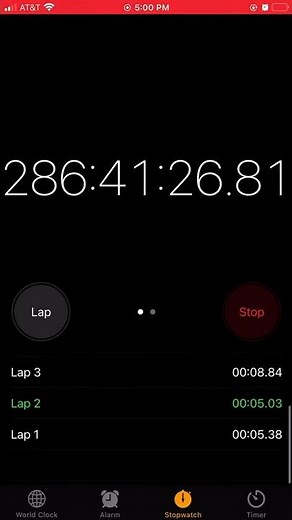 Longest stopwatch world record?